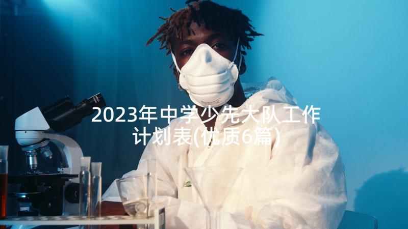 2023年中学少先大队工作计划表(优质6篇)