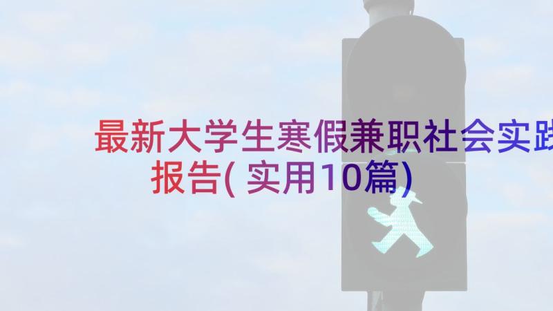 最新大学生寒假兼职社会实践报告(实用10篇)