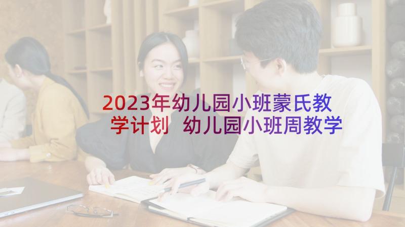2023年幼儿园小班蒙氏教学计划 幼儿园小班周教学计划表(模板5篇)