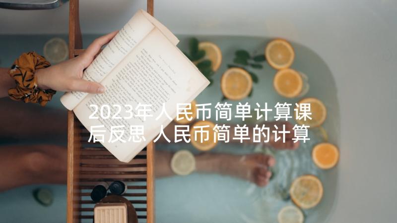 2023年人民币简单计算课后反思 人民币简单的计算教学反思(精选5篇)