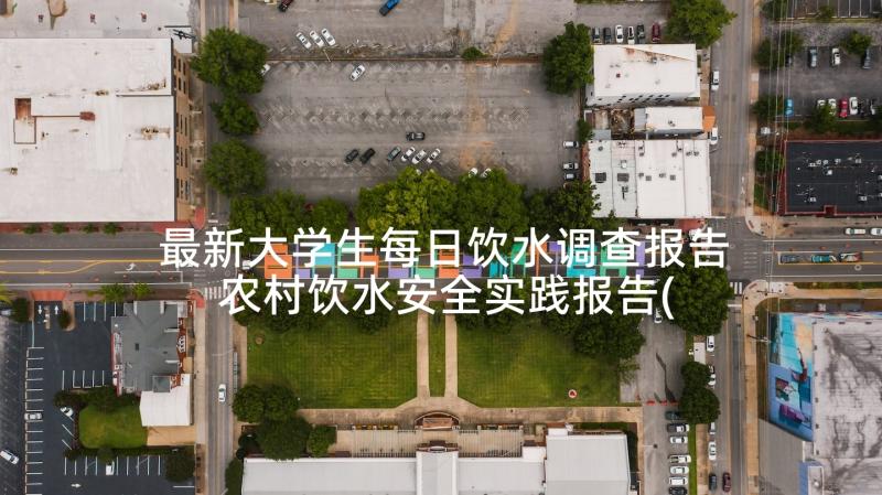 最新大学生每日饮水调查报告 农村饮水安全实践报告(大全5篇)