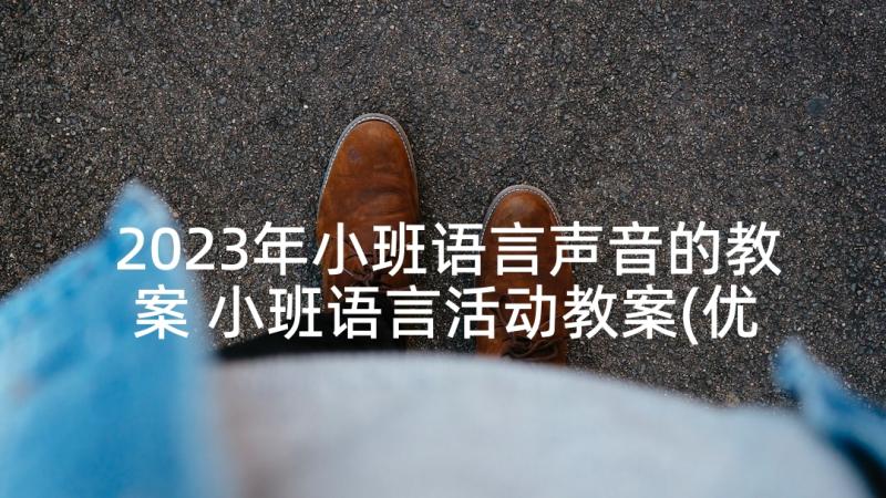 2023年小班语言声音的教案 小班语言活动教案(优质10篇)