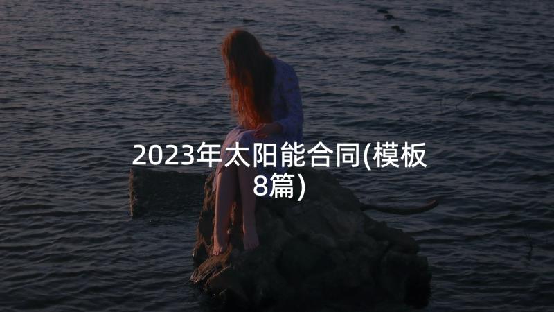 2023年太阳能合同(模板8篇)