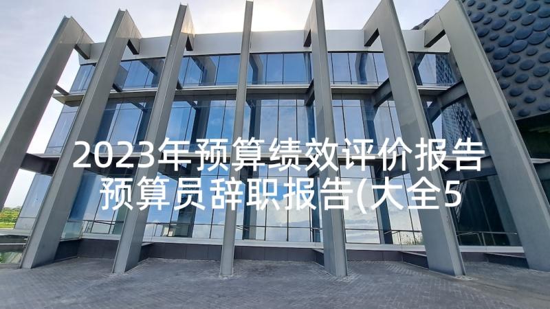 2023年预算绩效评价报告 预算员辞职报告(大全5篇)