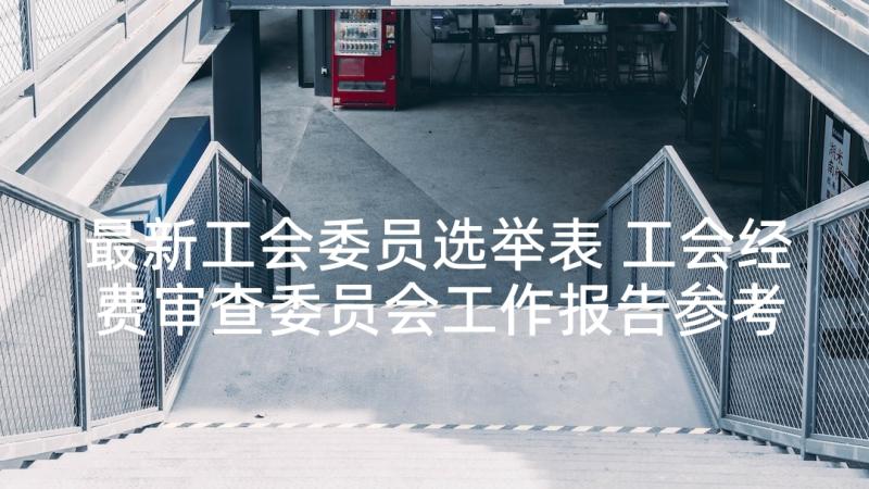 最新工会委员选举表 工会经费审查委员会工作报告参考(通用5篇)