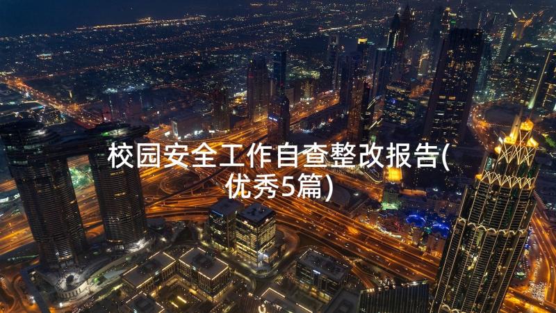 校园安全工作自查整改报告(优秀5篇)