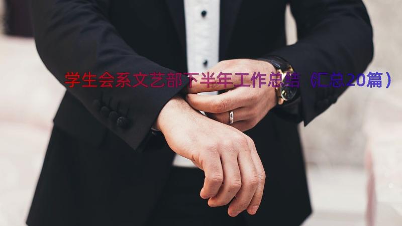 学生会系文艺部下半年工作总结（汇总20篇）