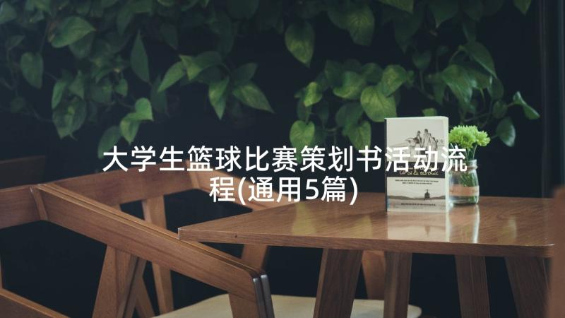 大学生篮球比赛策划书活动流程(通用5篇)