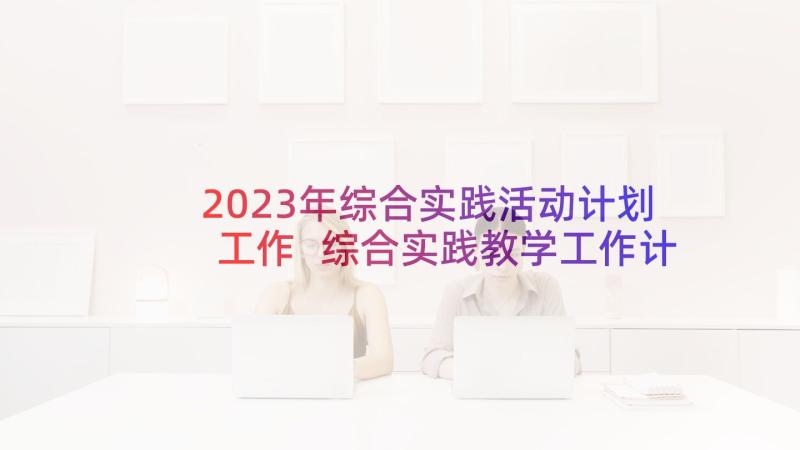 2023年综合实践活动计划工作 综合实践教学工作计划(汇总8篇)