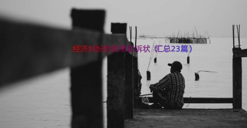 经济纠纷的民事起诉状（汇总23篇）