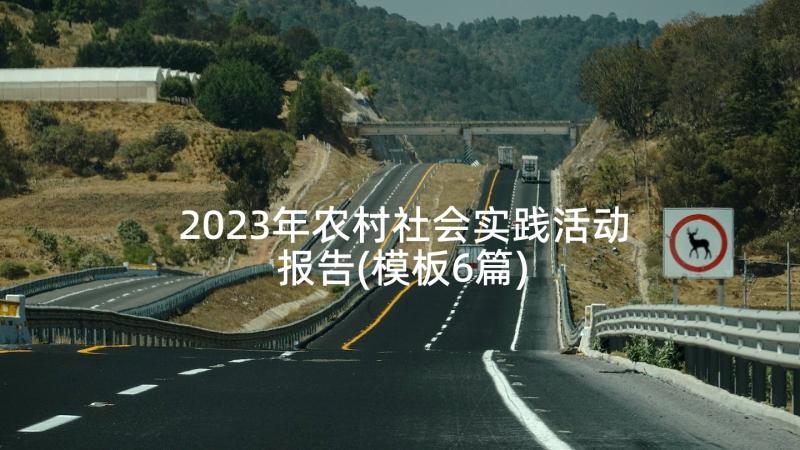 2023年农村社会实践活动报告(模板6篇)