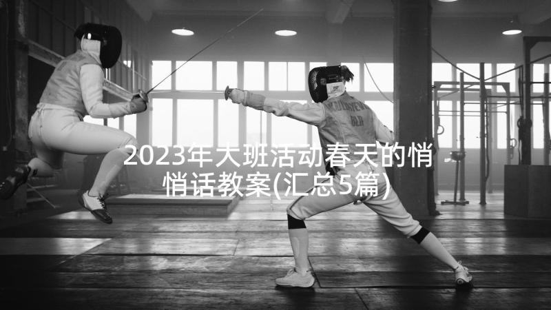 2023年大班活动春天的悄悄话教案(汇总5篇)