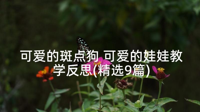 可爱的斑点狗 可爱的娃娃教学反思(精选9篇)