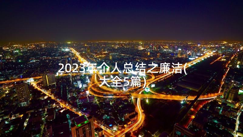 2023年个人总结之廉洁(大全5篇)