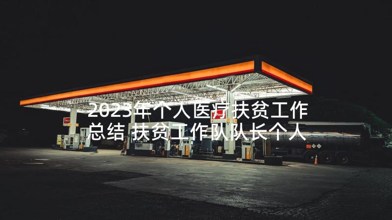 2023年个人医疗扶贫工作总结 扶贫工作队队长个人述职报告(实用5篇)