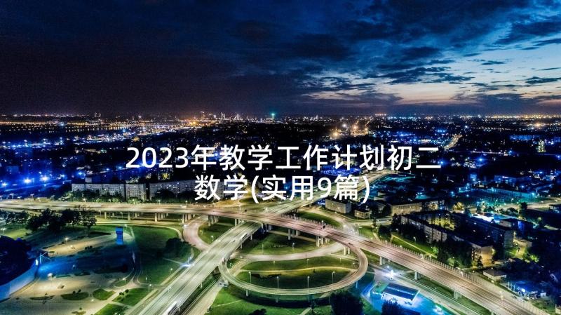 2023年教学工作计划初二数学(实用9篇)