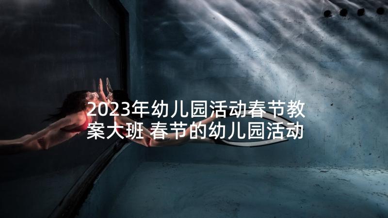 2023年幼儿园活动春节教案大班 春节的幼儿园活动教案(汇总5篇)