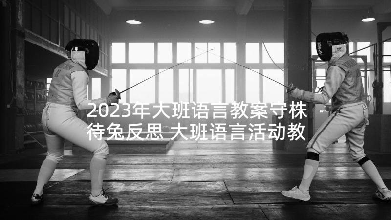 2023年大班语言教案守株待兔反思 大班语言活动教案(实用6篇)