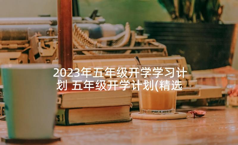 2023年五年级开学学习计划 五年级开学计划(精选5篇)