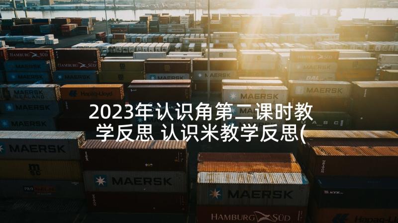 2023年认识角第二课时教学反思 认识米教学反思(大全10篇)