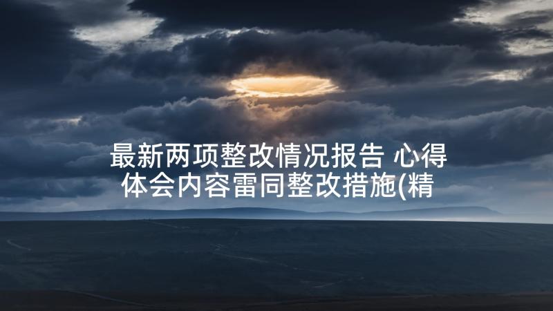 最新两项整改情况报告 心得体会内容雷同整改措施(精选7篇)