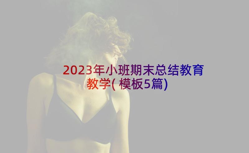 2023年小班期末总结教育教学(模板5篇)