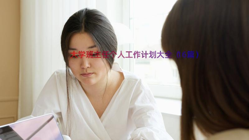 大学班主任个人工作计划大全（16篇）