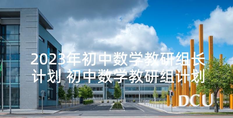 2023年初中数学教研组长计划 初中数学教研组计划(实用10篇)