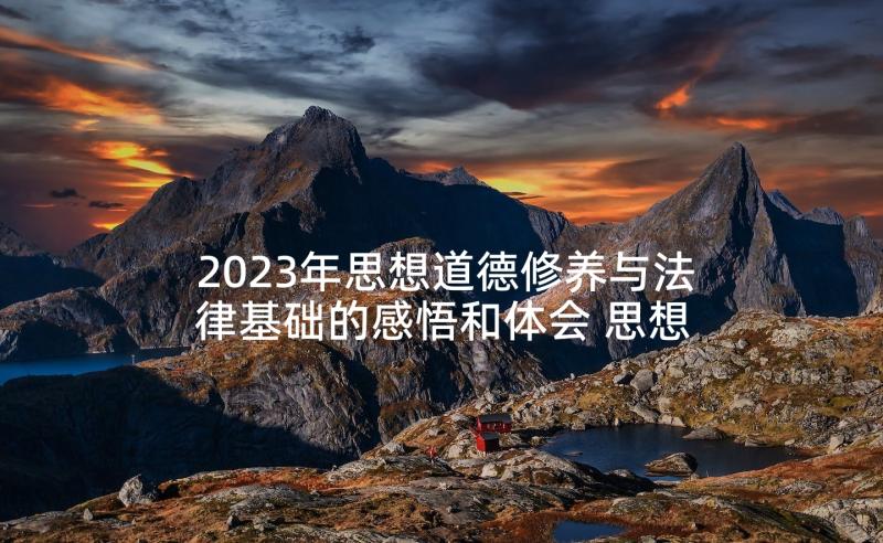 2023年思想道德修养与法律基础的感悟和体会 思想道德修养与法律基础教案(优秀7篇)