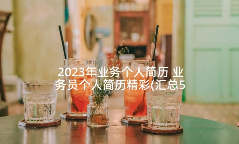 2023年业务个人简历 业务员个人简历精彩(汇总5篇)