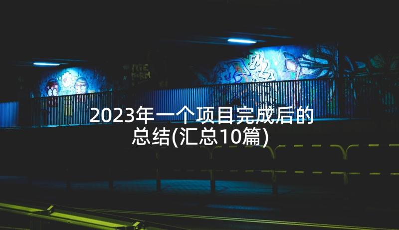 2023年一个项目完成后的总结(汇总10篇)