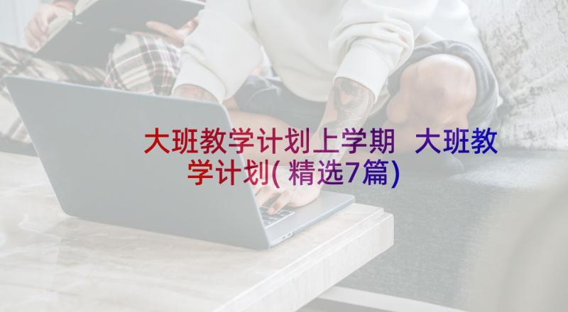 大班教学计划上学期 大班教学计划(精选7篇)