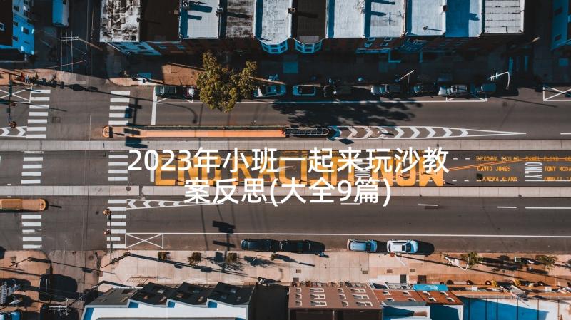 2023年小班一起来玩沙教案反思(大全9篇)