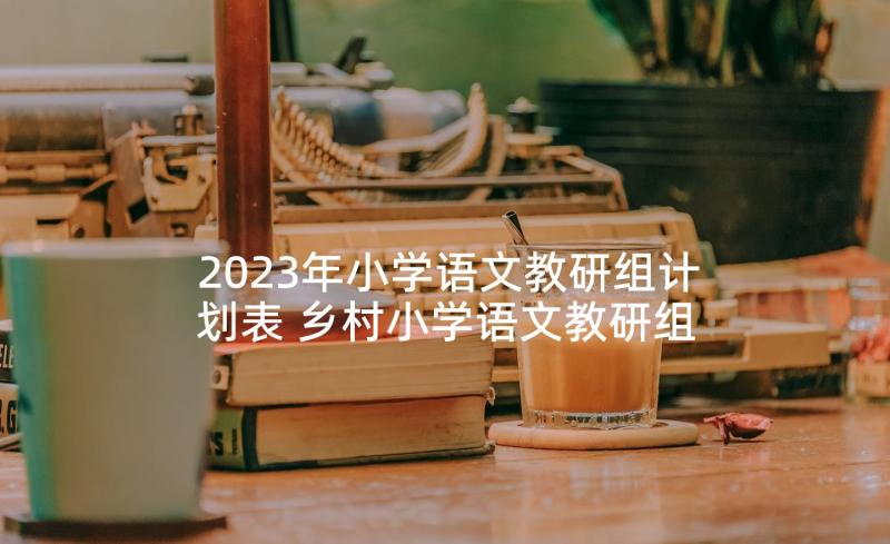 2023年小学语文教研组计划表 乡村小学语文教研组计划(通用6篇)