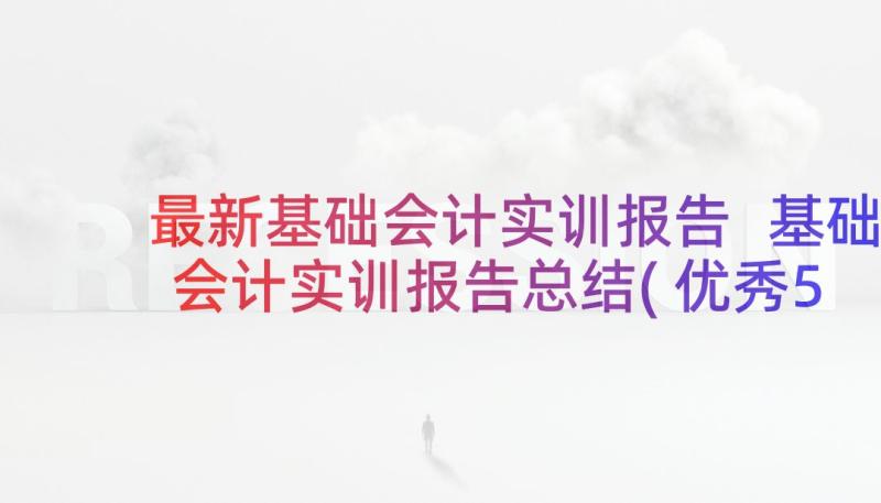 最新基础会计实训报告 基础会计实训报告总结(优秀5篇)