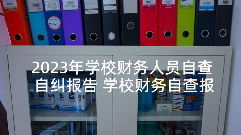 2023年学校财务人员自查自纠报告 学校财务自查报告(大全5篇)