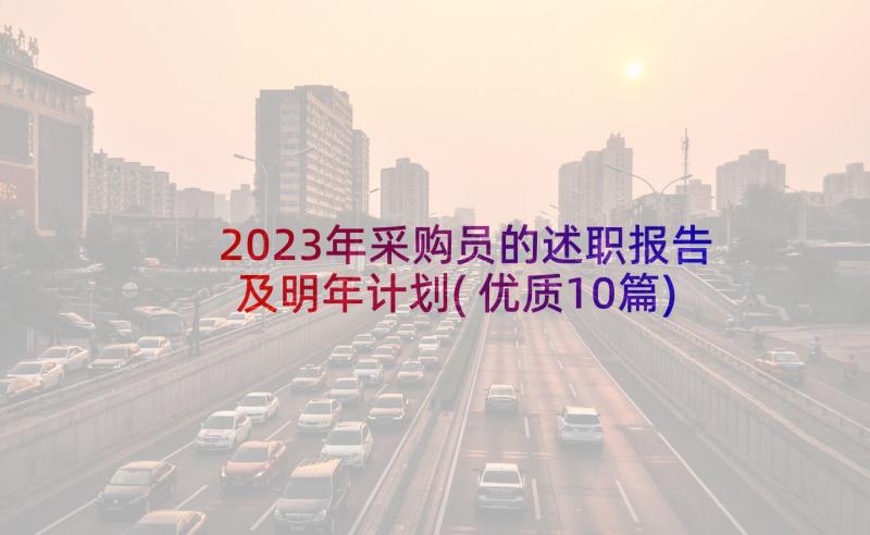 2023年采购员的述职报告及明年计划(优质10篇)