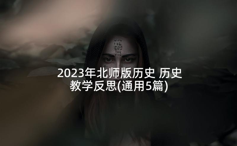 2023年北师版历史 历史教学反思(通用5篇)