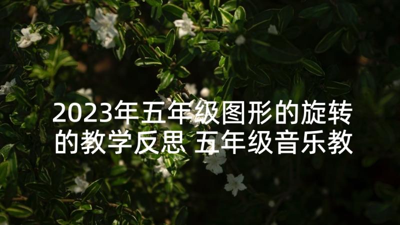 2023年五年级图形的旋转的教学反思 五年级音乐教学反思(汇总8篇)