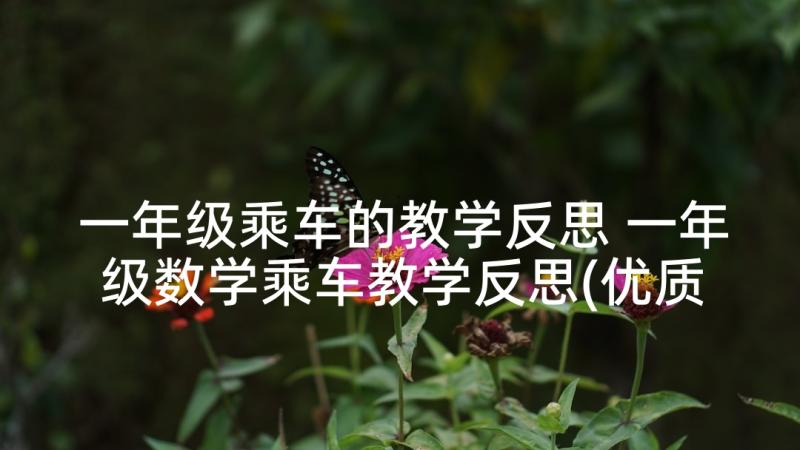 一年级乘车的教学反思 一年级数学乘车教学反思(优质5篇)