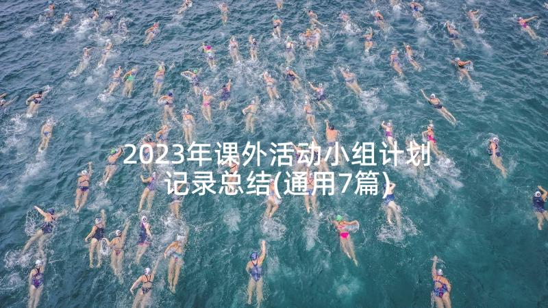 2023年课外活动小组计划记录总结(通用7篇)