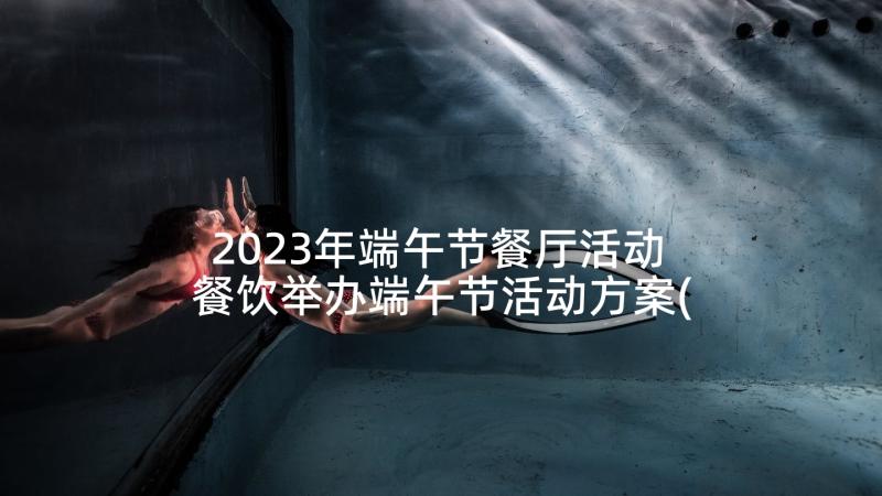 2023年端午节餐厅活动 餐饮举办端午节活动方案(优质5篇)