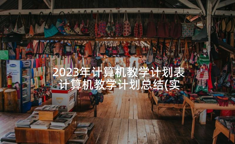 2023年计算机教学计划表 计算机教学计划总结(实用7篇)