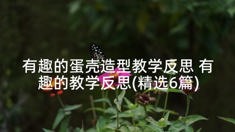 有趣的蛋壳造型教学反思 有趣的教学反思(精选6篇)