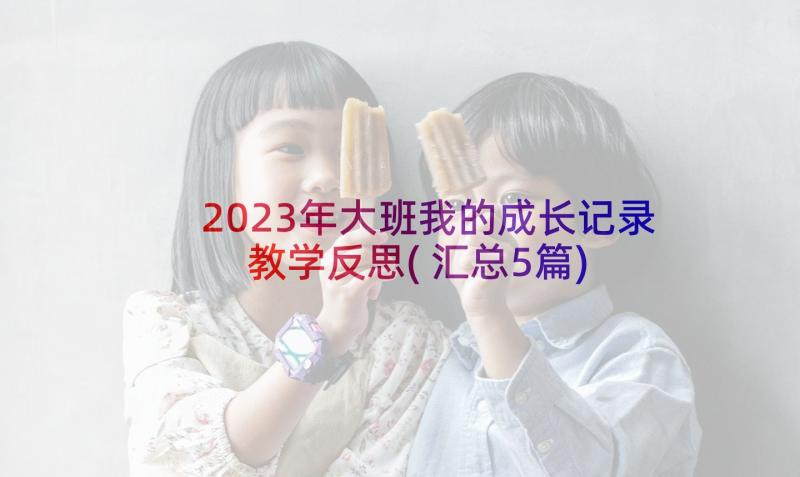 2023年大班我的成长记录教学反思(汇总5篇)