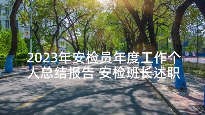 2023年安检员年度工作个人总结报告 安检班长述职报告(精选5篇)