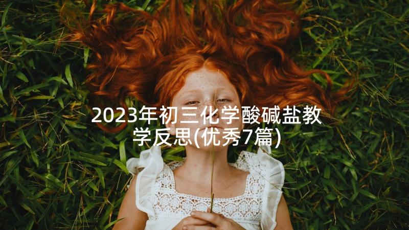 2023年初三化学酸碱盐教学反思(优秀7篇)