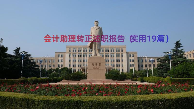 会计助理转正述职报告（实用19篇）