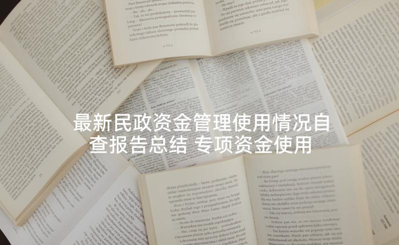 最新民政资金管理使用情况自查报告总结 专项资金使用管理情况自查报告(实用5篇)