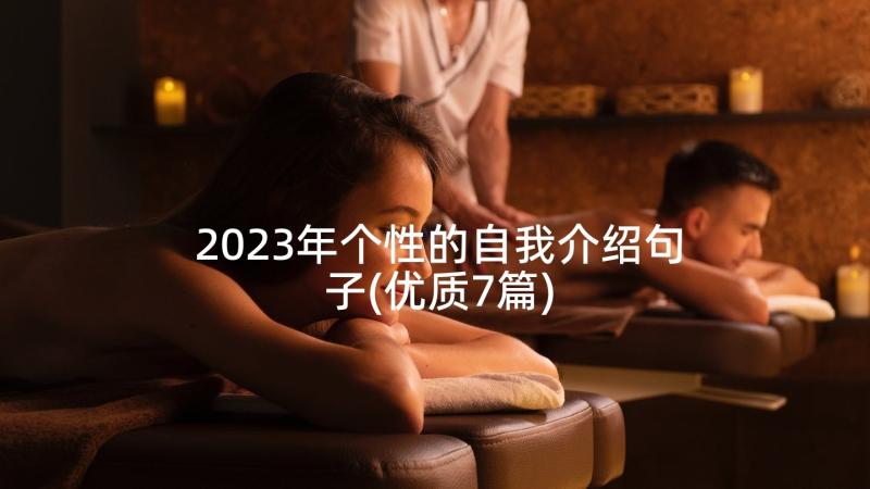 2023年个性的自我介绍句子(优质7篇)